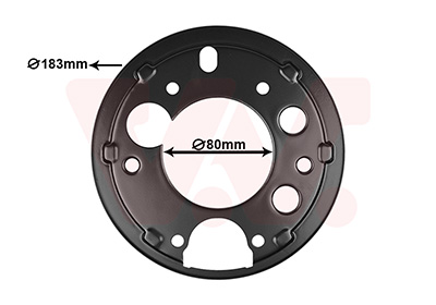 VAN WEZEL Spritzblech, Bremsscheibe 3076373 Hinterachse links für Mercedes VW