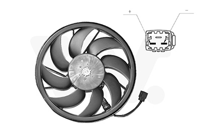 VAN WEZEL Lüfter, Motorkühlung 4028748 vorne für Citroën/Peugeot