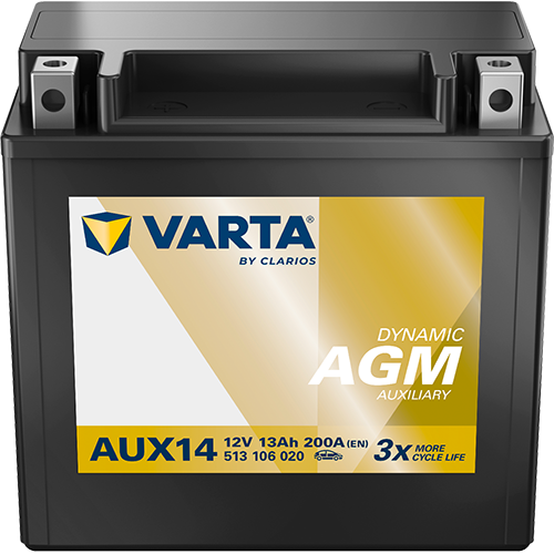 VARTA Starterbatterie DYNAMIC AUX 12 V, 13 Ah, 200 A 513106020k262 12V 68Ah 200A für Mercedes Chrysler
