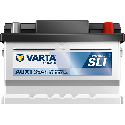 VARTA Starterbatterie DYNAMIC AUX 12 V, 35 Ah, 520 A 535106052k262 12V 68Ah 520A für Volvo Mercedes