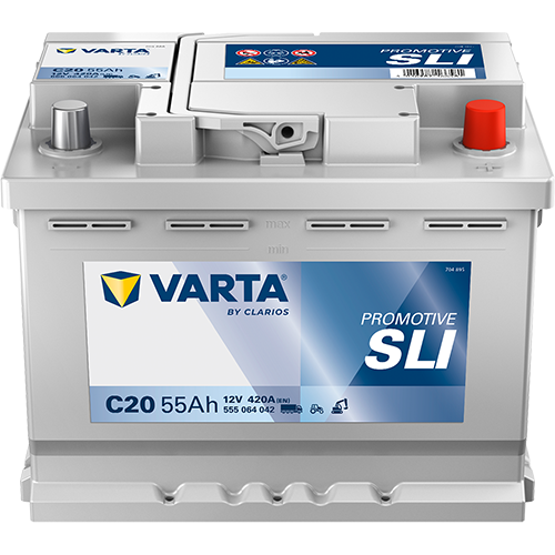 VARTA Starterbatterie PROMOTIVE SLI 12 V, 55 Ah, 420 A 555064042k182 12V 68Ah 420A