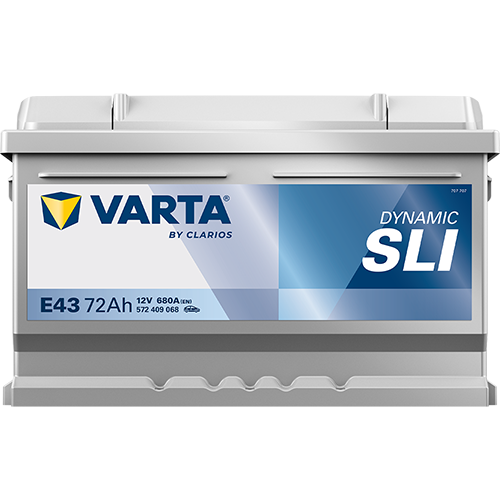 VARTA Starterbatterie DYNAMIC SLI 12 V, 72 Ah, 680 A 572409068k262 12V 68Ah 680A für Ford Opel DAF CHEVROLET SAAB Fiat Peugeot NISSAN BMW RENAULT VW