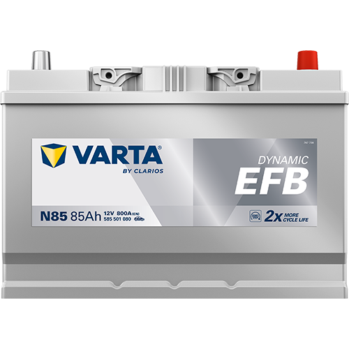 VARTA Starterbatterie DYNAMIC EFB 12 V, 85 Ah, 800 A 585501080k262 12V 68Ah 800A für MITSUBISHI MAZDA GREAT WALL