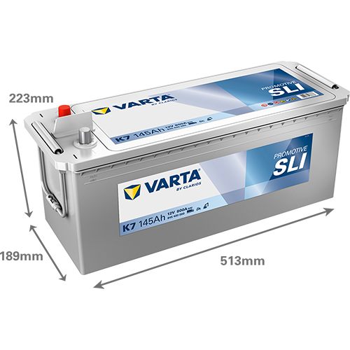 VARTA Starterbatterie PROMOTIVE SLI 12 V, 145 Ah, 800 A 645400080k182 12V 68Ah 800A für DAF Iveco