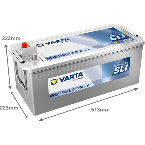 VARTA Starterbatterie PROMOTIVE SLI 12 V, 180 Ah, 1400 A 680011140k182 12V 68Ah 1400A für DAF Iveco MAN