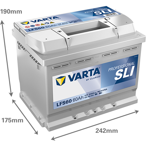 VARTA Starterbatterie PROFESSIONAL STARTER 12 V, 60 Ah, 540 A 930060054k312 12V 68Ah 540A