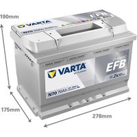 VARTA Starterbatterie "DYNAMIC EFB 12 V, 70 Ah, 760 A", Art.-Nr. 570500076K262
