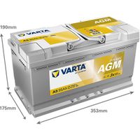 VARTA Starterbatterie "DYNAMIC AGM 12 V, 95 Ah, 850 A", Art.-Nr. 595901085K262