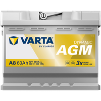 VARTA Starterbatterie "DYNAMIC AGM 12 V, 60 Ah, 680 A", Art.-Nr. 560901068K262