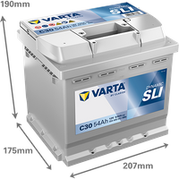 VARTA Starterbatterie "DYNAMIC SLI 12 V, 54 Ah, 530 A", Art.-Nr. 554400053K262
