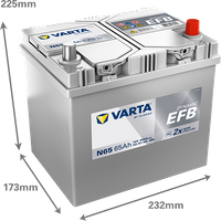 VARTA Starterbatterie "DYNAMIC EFB 12 V, 65 Ah, 650 A", Art.-Nr. 565501065K262