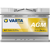 VARTA Starterbatterie "DYNAMIC AGM 12 V, 70 Ah, 760 A", Art.-Nr. 570901076K262