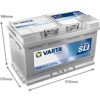 VARTA Starterbatterie "DYNAMIC SLI 12 V, 80 Ah, 740 A", Art.-Nr. 580400074K262