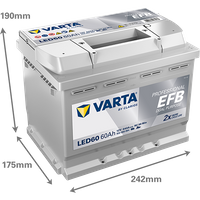 VARTA Starterbatterie "PROFESSIONAL DUAL PURPOSE EFB 12 V, 60 Ah, 680 A", Art.-Nr. 932060064K312