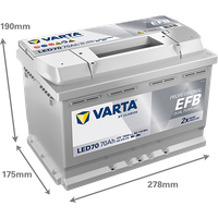 VARTA Starterbatterie "PROFESSIONAL DUAL PURPOSE EFB 12 V, 70 Ah, 760 A", Art.-Nr. 932070076K312