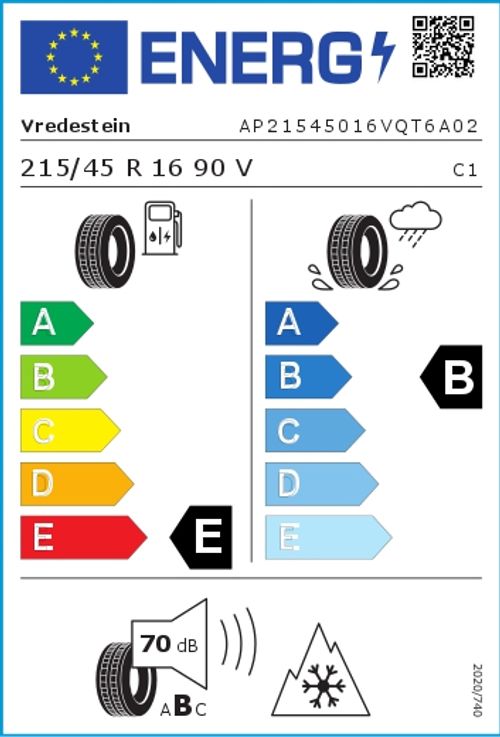 VREDESTEIN 215/45R16 90V - Quatrac