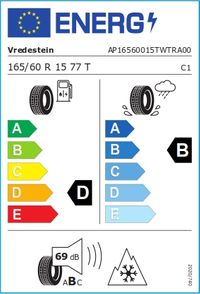 Vredestein Winterreifen "165/60 R15 77T - Wintrac", Art.-Nr. AP16560015TWTRA00