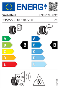 Vredestein Ganzjahresreifen "[Vredestein] 235/55R18 104V - Quatrac Pro+", Art.-Nr. AP23555018VQPPA02