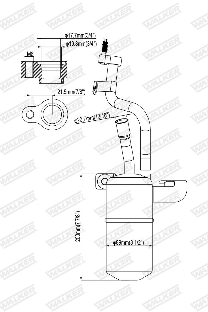WALKER Trockner, Klimaanlage wdr00099 für Ford