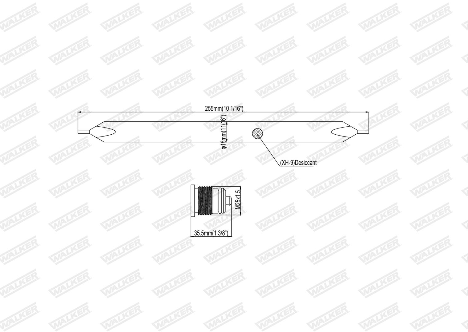 WALKER Trockner, Klimaanlage wdr00028 für VW