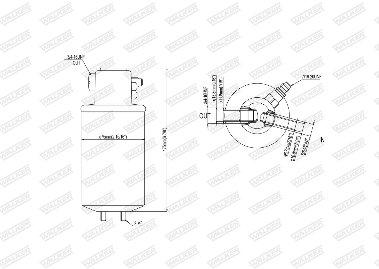 WALKER Trockner, Klimaanlage wdr00205 für SEAT