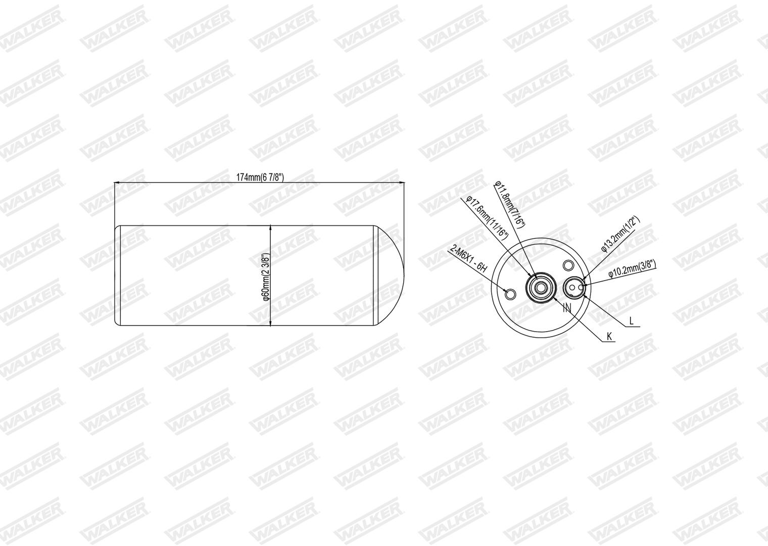 WALKER Trockner, Klimaanlage wdr00047 für PLYMOUTH Chrysler