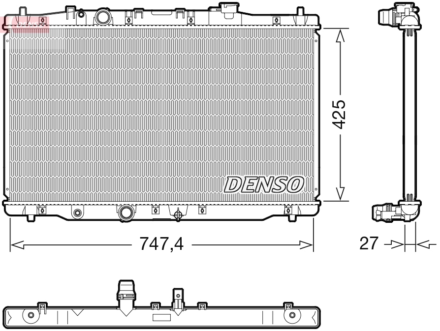 Denso Kühler Größe 33.0 Drm40054 - Bild 4