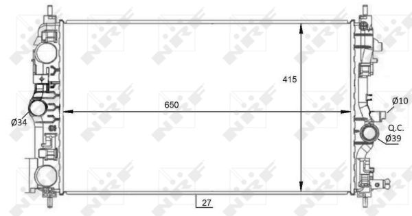 Nrf Kühler, Motorkühlung [Hersteller-Nr. 59076] für Vauxhall, Opel - Bild 8