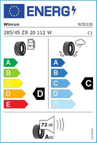 WNR Sommerreifen "285/45 ZR20 112W XL EV Ready - R330", Art.-Nr. W55220