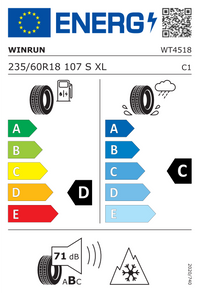 WNR Winterreifen "[Winrun] 235/60R18 107S - Wintercross WR12", Art.-Nr. WT4518