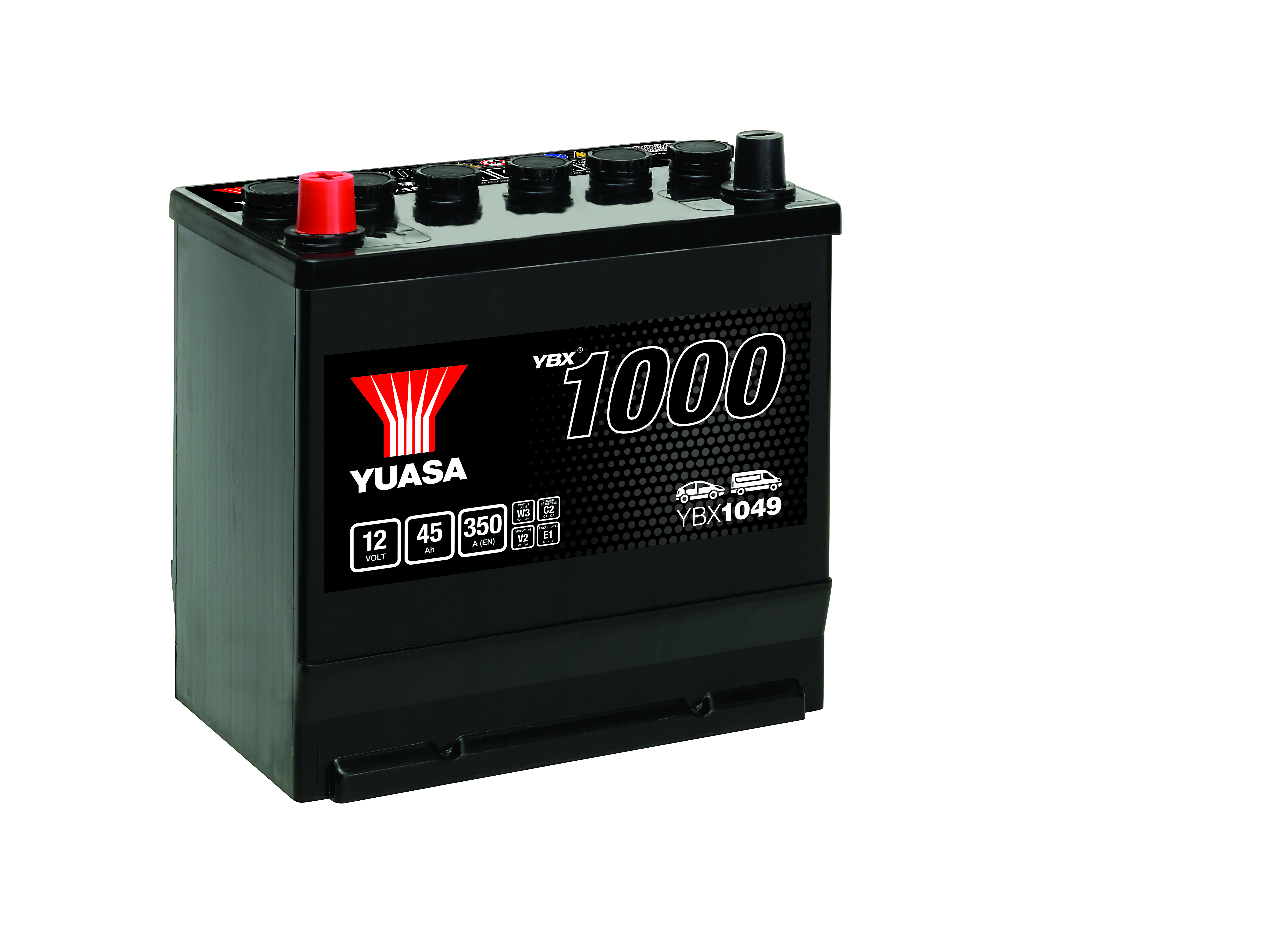 YUASA Starterbatterie YBX1000 SMF 12 V, 45 Ah, 350 A ybx1049 12V 68Ah 350A für Fiat Suzuki Ford TALBOT HYUNDAI NISSAN ROVER HONDA SANTANA TOYOTA