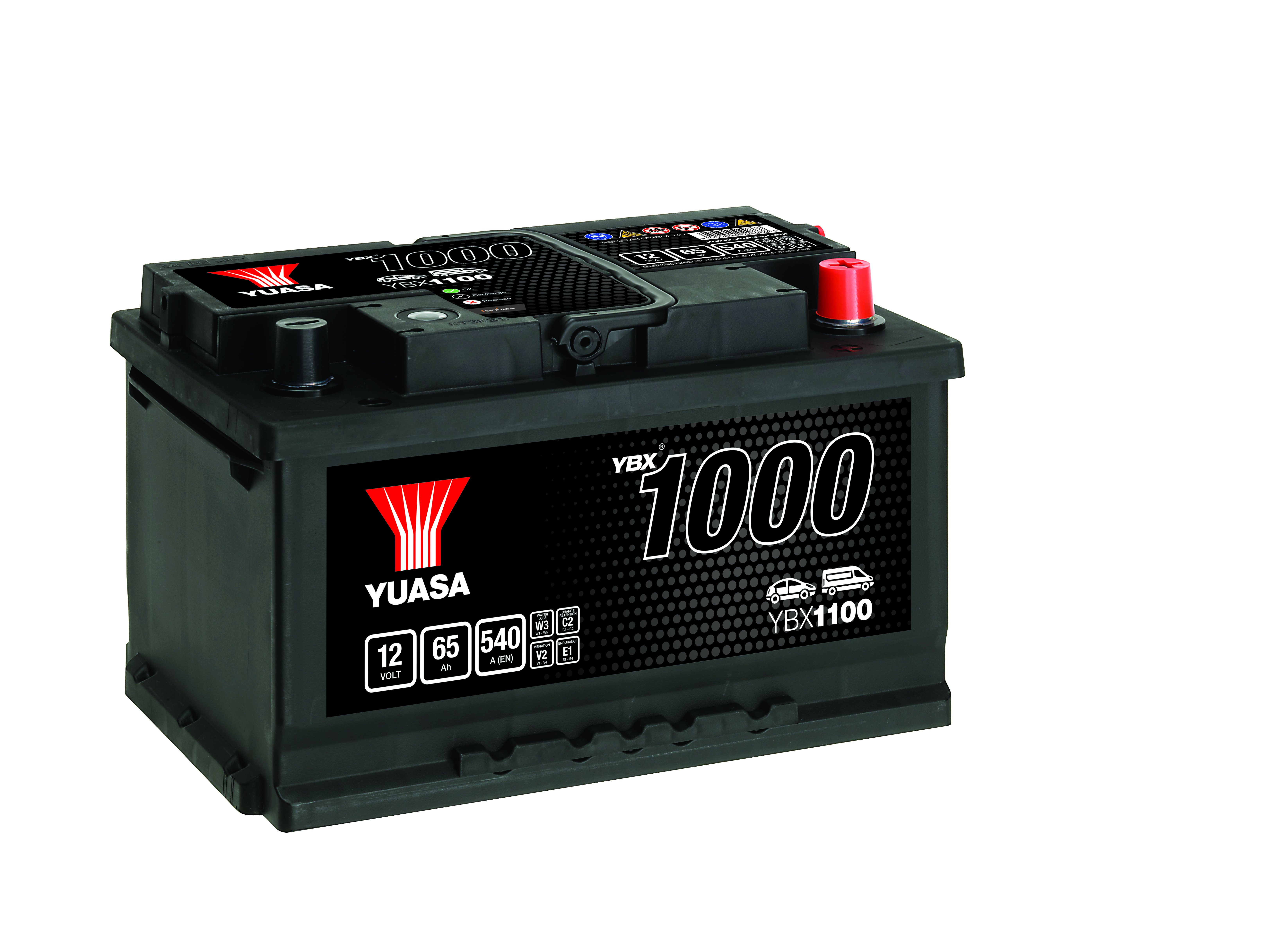 YUASA Starterbatterie YBX1000 SMF 12 V, 65 Ah, 540 A ybx1100 12V 68Ah 540A für Ford BMW Opel Vaughall TOYOTA VAG Suzuki Porsche SEAT