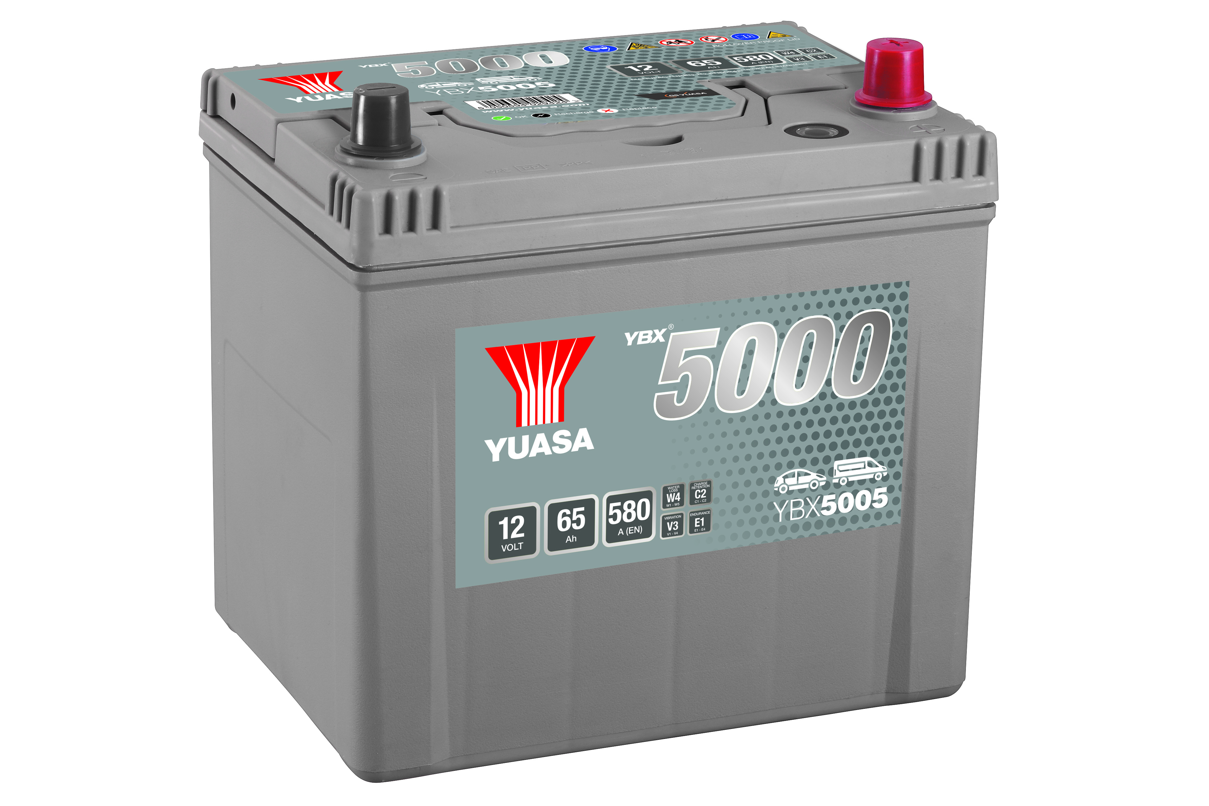 YUASA Starterbatterie ybx5005 12V 68Ah 580A für TOYOTA NISSAN MITSUBISHI INFINITI