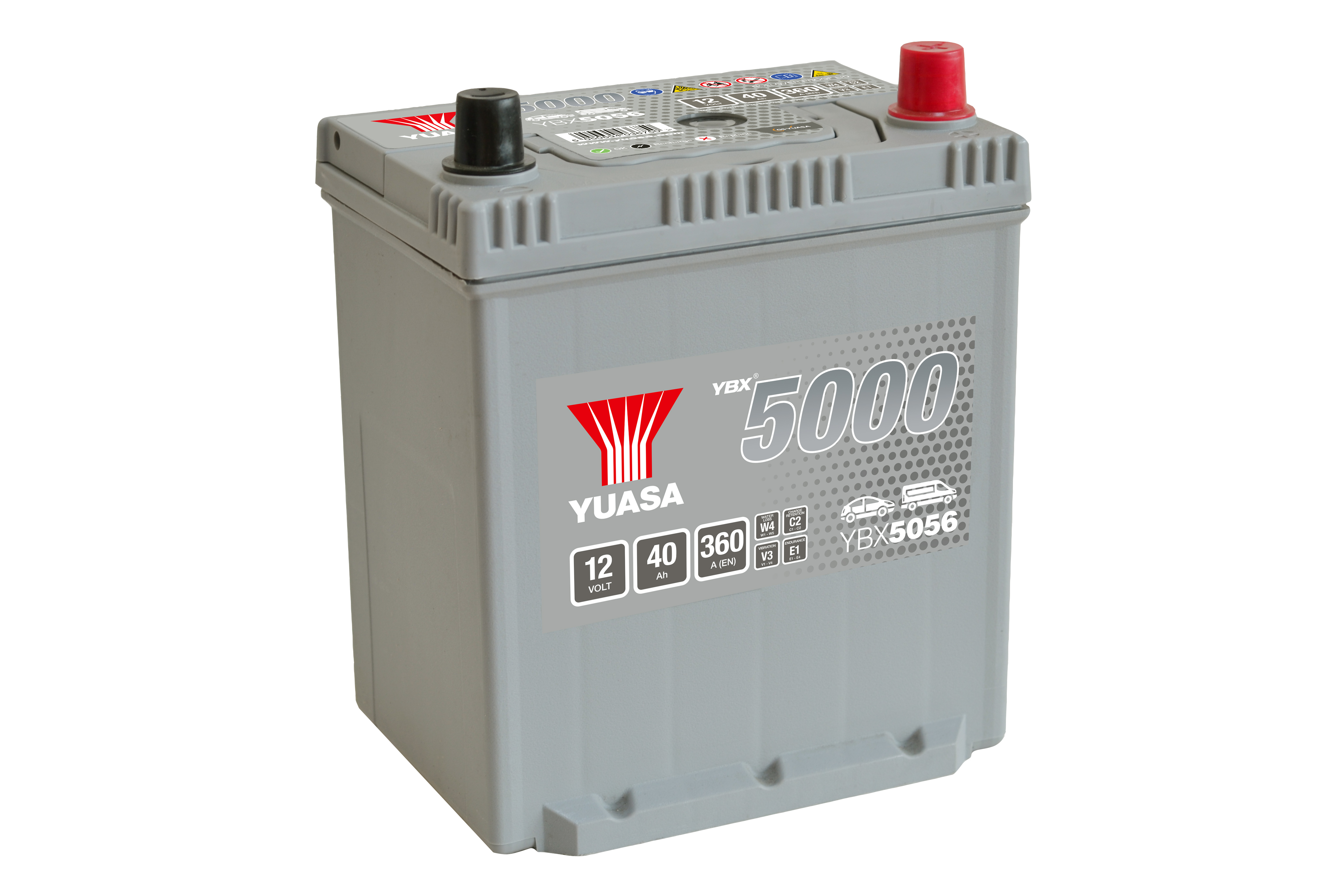 YUASA Starterbatterie YBX5000 SMF Silver High Performance 12 V, 40 Ah, 360 A ybx5056 12V 68Ah 360A für HYUNDAI KIA
