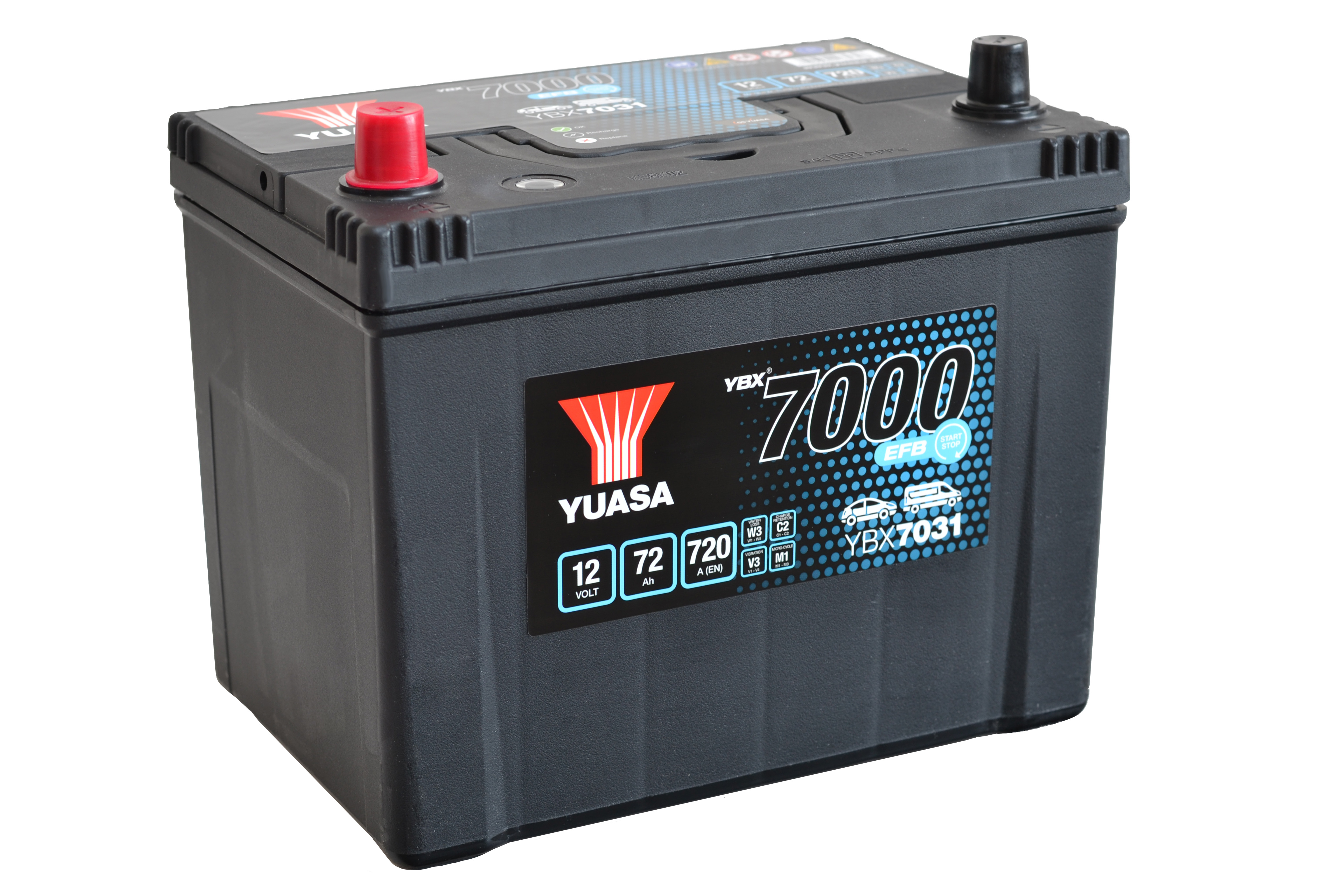 YUASA Starterbatterie YBX7000 EFB Start Stop Plus 12 V, 72 Ah, 720 A ybx7031 12V 68Ah 720A für TOYOTA