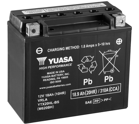 YUASA Starterbatterie ytx20hl 12V 68Ah 310A für HARLEY-DAVIDSON