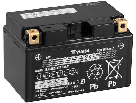 YUASA Starterbatterie AGM - High Performance Maintenance Free YTZ10S 12V 8,6Ah 190A ytz10s 68Ah für HONDA