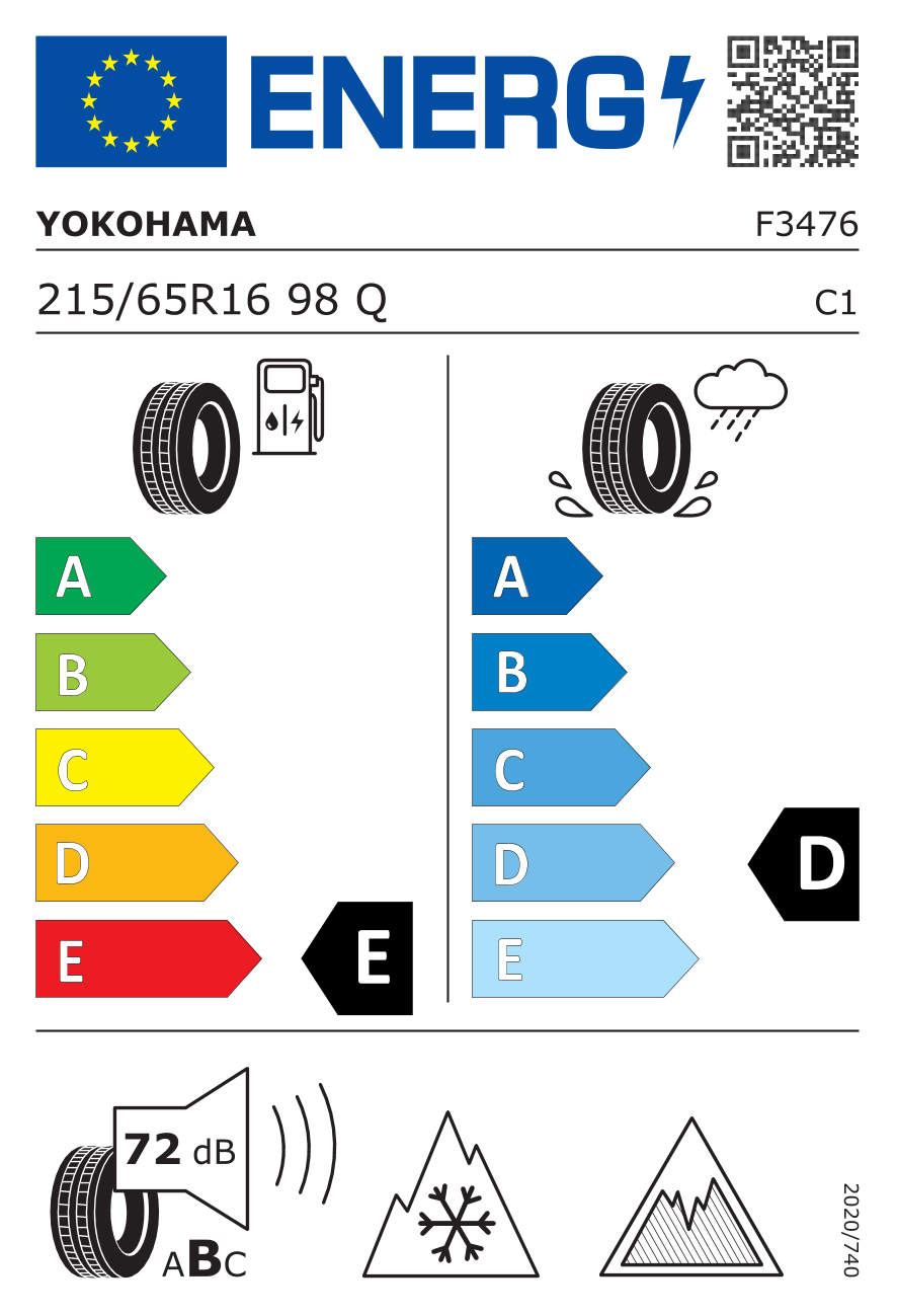 YOKOHAMA YOKOHAMA Winterreifen 215/65 R16 98Q, Nordic compound, RPB - Geolandar I/TS (G073) f3476 98Q 215/65 R16