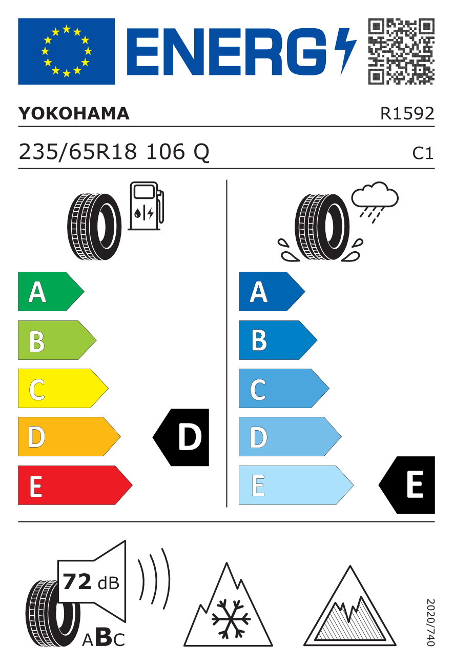 YOKOHAMA YOKOHAMA Winterreifen 235/65 R18 106Q, Nordic compound - Ice Guard G075 r1592 106Q 235/65 R18