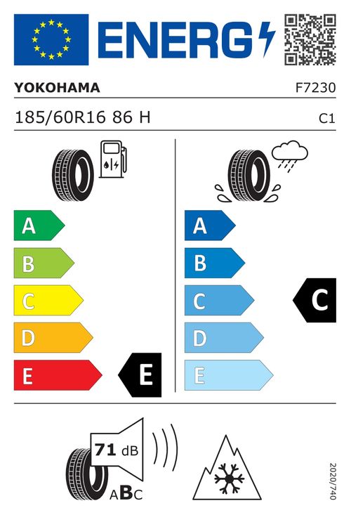 YOKOHAMA 185/60R16 86H - W.drive (V903)