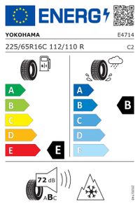 Yokohama Winterreifen "225/65R16 112/110R - BluEarth-Winter WY01", Art.-Nr. E4714