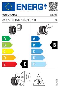 Yokohama Winterreifen "215/70R15 109/107R - BluEarth-Winter WY01", Art.-Nr. E4721