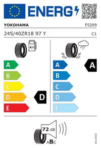 Yokohama Sommerreifen "245/40R18 97Y - Advan Sport (V105S)", Art.-Nr. F5209