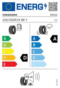 Yokohama Sommerreifen "225/35R19 88Y - Advan Sport (V105S)", Art.-Nr. R5022