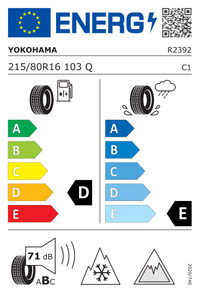 Yokohama Winterreifen "[Yokohama] 215/80R16 103Q - Ice Guard Studless G075", Art.-Nr. R2392