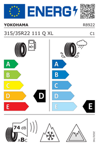 Yokohama Winterreifen "[Yokohama] 315/35R22 111Q - Ice Guard Studless G075", Art.-Nr. R8922