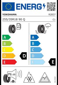 Yokohama Winterreifen "255/35 R18 90Q, Nordic compound, RPB - Ice Guard IG60A", Art.-Nr. R2837
