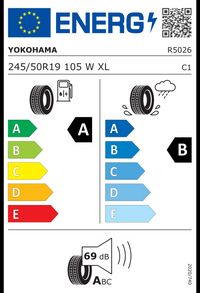 Yokohama Sommerreifen "245/50 R19 105W XL *, RPB BMW iX3 - Advan Sport (V107E)", Art.-Nr. R5026