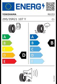 Yokohama Sommerreifen "295/35 R21 107Y XL N0, RPB - Advan Sport (V103B)", Art.-Nr. R6153