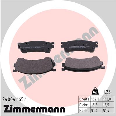 ZIMMERMANN Bremsbelagsatz Scheibenbremse 24004.165.1 - Bild 5